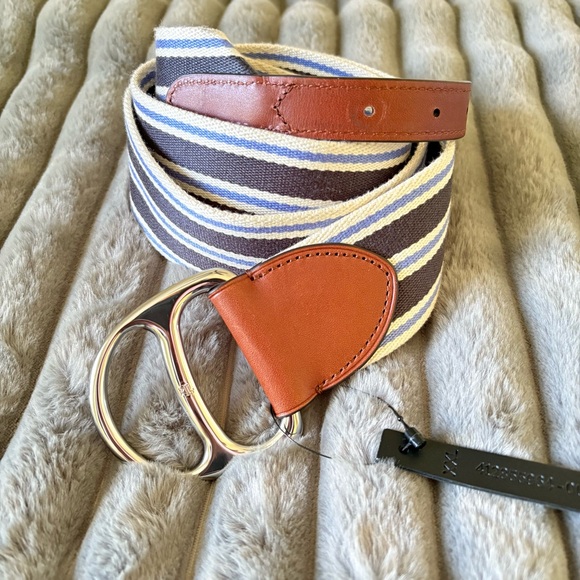 RALPH LAUREN striped bend-back belt - Picture 2 of 6